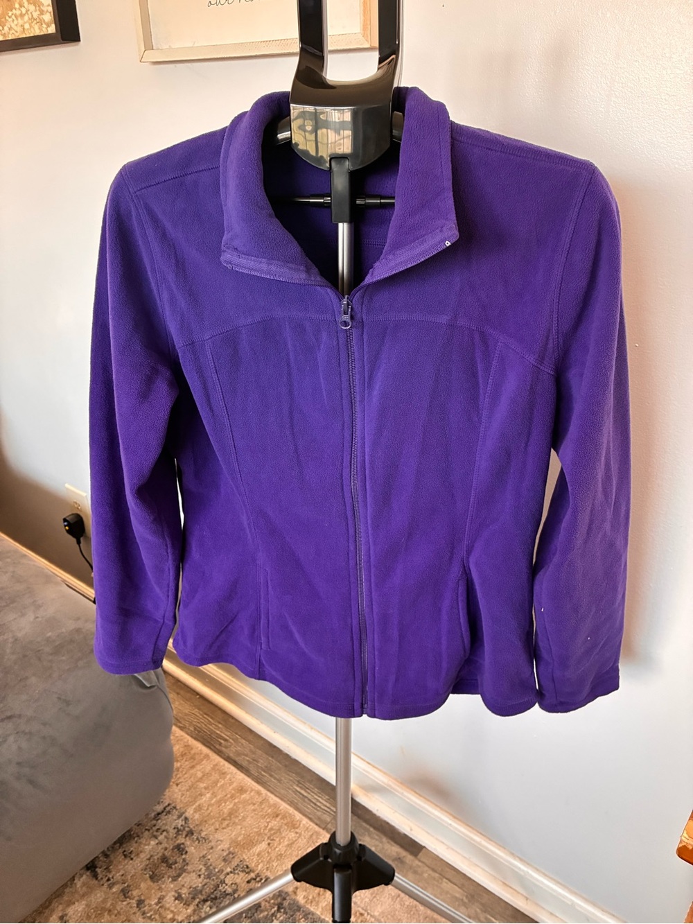 Old Navy Purple Full-Zip Teddy Fleece Jacket